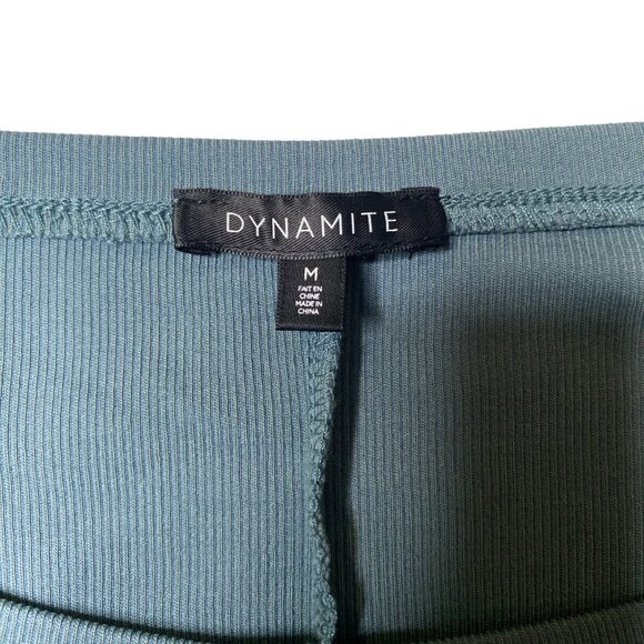 Dynamite Women's Teal Shirt with Twist Front, size Medium - Picture 3 of 8